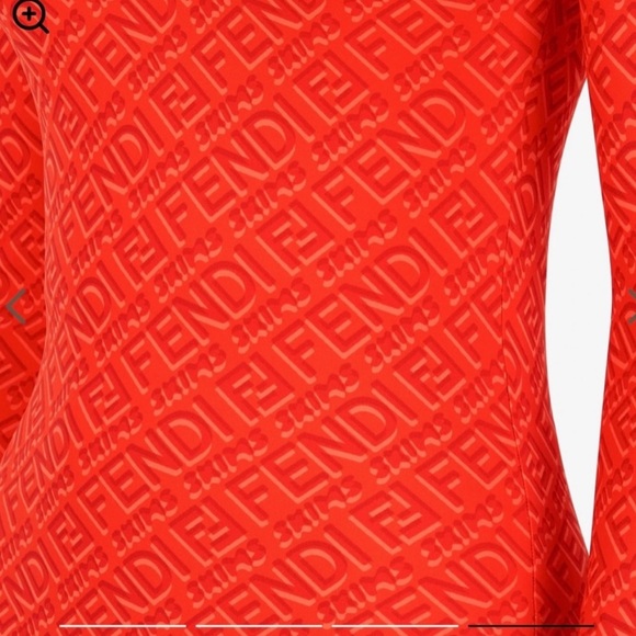 FENDI x SKIMS | MOCK NECK LONG SLEEVE BODYSUIT | Color Georgia - Picture 3 of 9